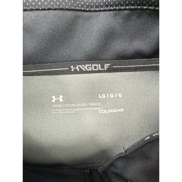 Under Armour Golf ColdGear Pullover Mens L Gray Quarter Zip Mock Neck Jacket - Picture 3 of 9
